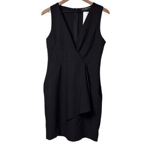 DAO CHLOE DAO BLACK RETRO V-NECK WOMEN MINI LARGE DRESS BRAND NEW WITH TAGS